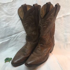 Tony Lama men’s brown cowboy boots, on $65